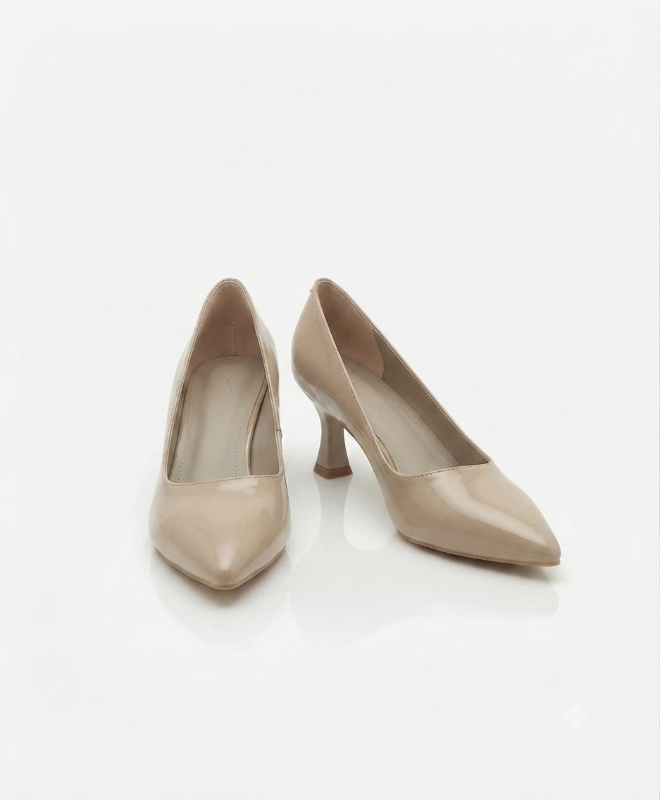 Lara - Nude Rugan Sivri Burun 6 cm Topuklu Stiletto