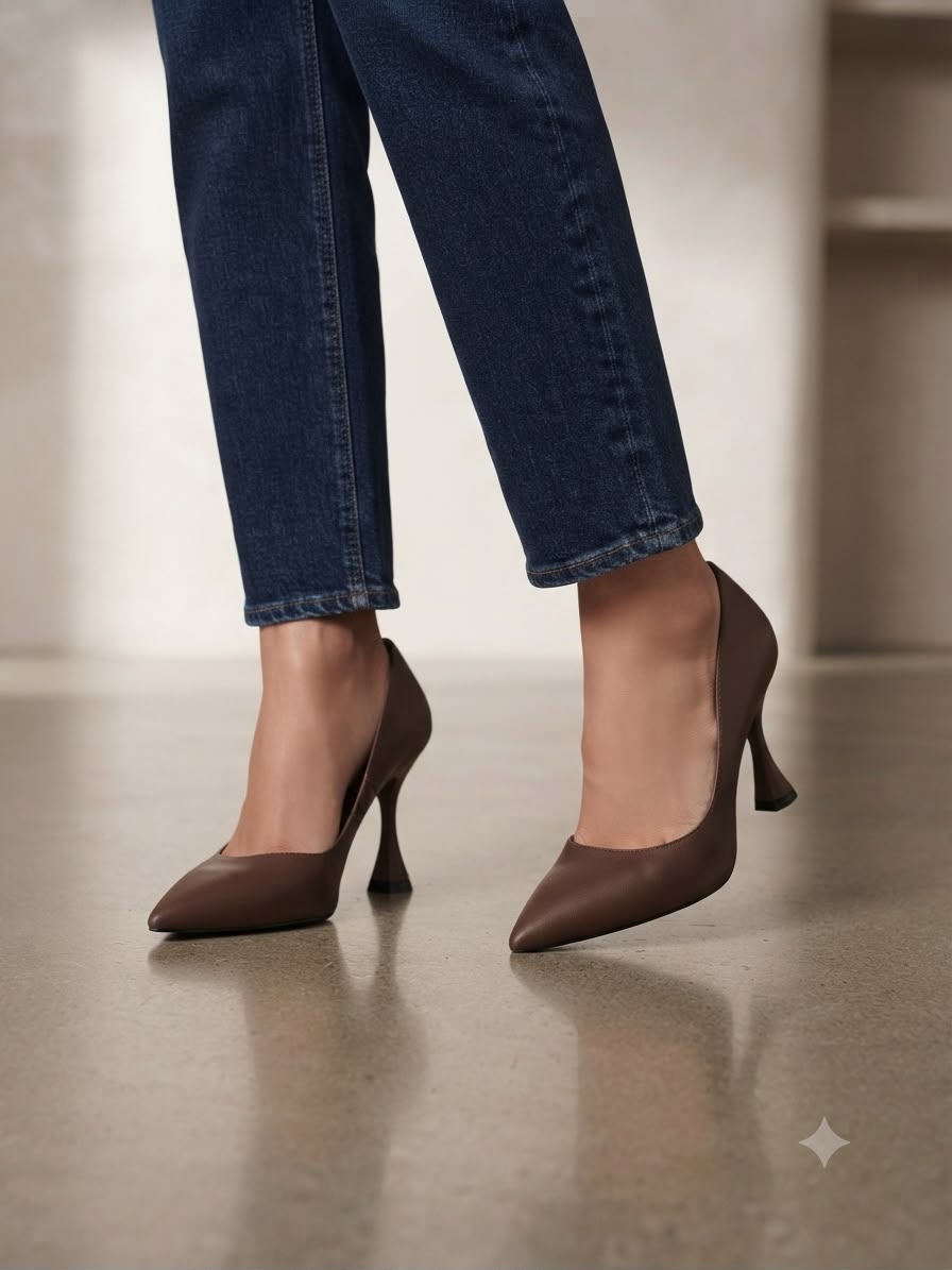Wowo Minna Kadın 9 cm Topuklu Sivri Burun Stiletto Ayakkabı