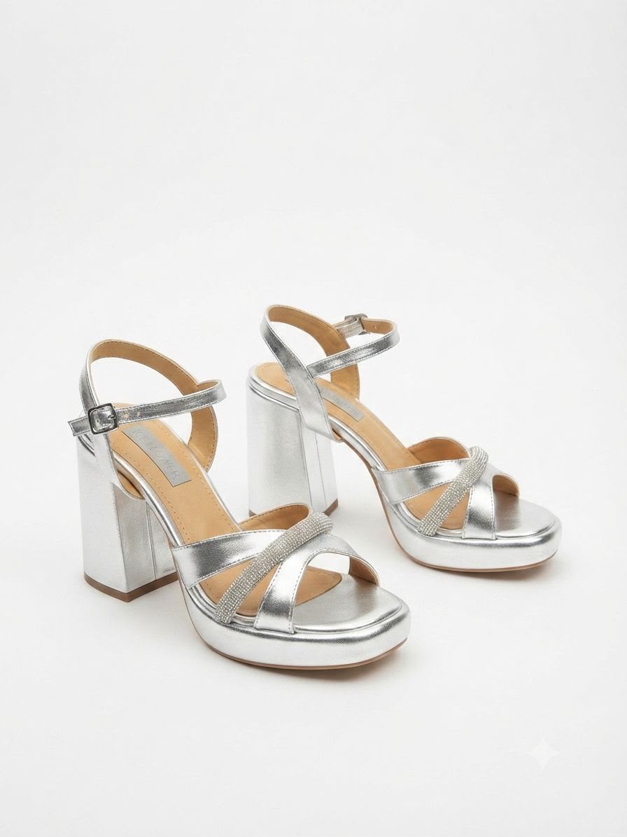 Giselle Işıltılı Platform Topuklu Sandalet